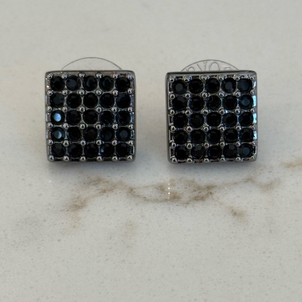 Swarovski Black and Silver Earrings